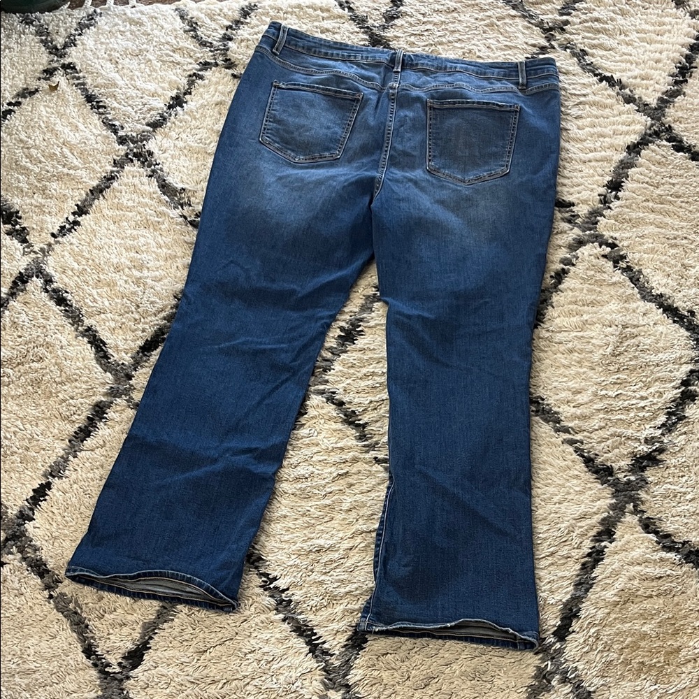 EUC Terra & Sky Women's Boot Cut Jeans - Dark Blue (Size 24) - Picture 5 of 6